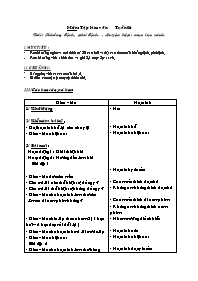 Kế hoạch dạy học môn Tập làm văn Lớp 2 - Tuần 06, Bài: Khẳng định, phủ định-Luyện tập: mục lục sách