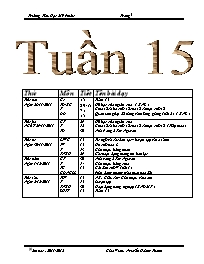 Giáo án Tổng hợp các môn Lớp 3 - Tuần 15 - Năm học: 2011-2012 - Nguyễn Hoàng Thanh