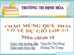 Bài giảng Chính tả Lớp 2 - Bài: Sông Hương -