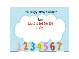 Bài giảng Toán Khối 2 - Bài: Các số từ 101 đế