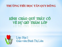 Bài giảng Toán Lớp 2 - Bài: Bảng trừ - Năm họ