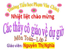 Bài giảng Toán Lớp 2 - Bài: Hình tứ giác - Năm học 2021-2022 - Nguyễn Thị Nghĩa