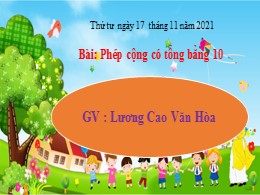 Bài giảng Toán Lớp 2 - Bài: Phép cộng có tổng