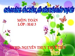 Bài giảng Toán Lớp 2 - Bài: Tìm số bị trừ - Nguyễn Thụy Thủy Tiên