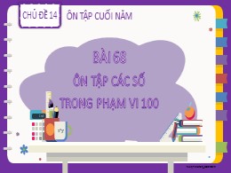 Bài giảng Toán Lớp 2 - Chủ đề 14: Ôn tập cuối năm - Bài 68: Ôn tập các số trong phạm vi 100