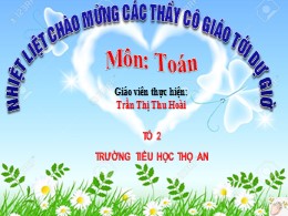 Bài giảng Toán Lớp 2 - Tuần 14: Điểm - Đoạn thẳng - Năm học 2021-2022 - Trần Thị Thu Hoài