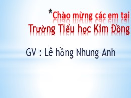 Bài giảng Tự nhiên và Xã hội Lớp 2 - Bài: Cơ 