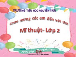 Bài giảng Mĩ thuật Lớp 2 - Chủ đề 3: Gia đình nhỏ - Bài 3: Sinh nhật vui vẻ - Trường TH Nguyễn Trãi
