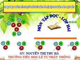 Bài giảng Tập đọc Lớp 2 - Bài: Cây dừa - Nguyễn Thị Thu Hà