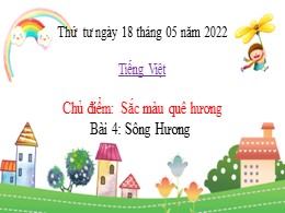Bài giảng Tập đọc Lớp 3 - Chủ điểm: Sắc màu quê hương - Bài 4: Sông Hương - Năm học 2021-2022