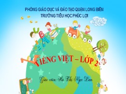 Bài giảng Tiếng Việt Lớp 2 - Bài: Đáp lời chi