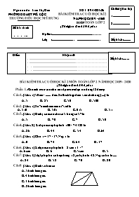 Bài kiểm tra cuối học kì 2 môn Toán Lớp 2 - N