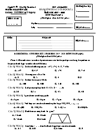 Bài kiểm tra cuối học kì 2 môn Toán Lớp 2 - N