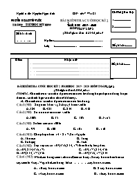 Bài kiểm tra cuối học kì 2 môn Toán Lớp 2 - N