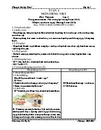 Giáo án Lớp 2 - Tuần 1 - Năm học 2023-2024 - 