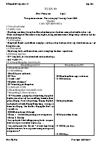 Giáo án Lớp 2 - Tuần 19 - Năm học 2023-2024 -