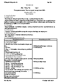 Giáo án Lớp 2 - Tuần 22 - Năm học 2023-2024 -