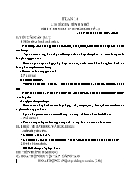 Giáo án Mĩ thuật Lớp 2 - Tuần 14 - Bài 1: Con