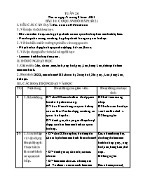 Giáo án Tự nhiên và xã hội Lớp 2 - Bài 16+17 
