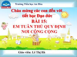 Bài giảng Đạo Đức 2 (Chân trời sáng tạo) - Bà