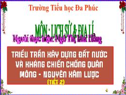 Bài giảng Lịch sử và Địa lí 5 - Bài 10: Triều