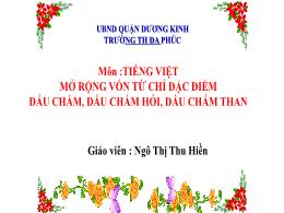 Bài giảng Tiếng Việt 2 - Luyện từ và câu: MRV