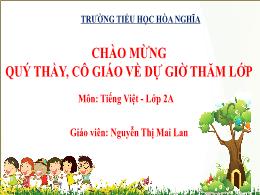 Bài giảng Tiếng Việt 2 (Tập 2) - Bài 2: Mùa n