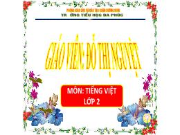 Bài giảng Tiếng Việt 2 - Tuần 2, Bài: Đọc: Là