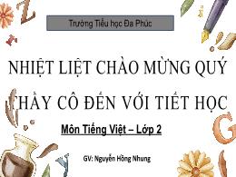 Bài giảng Tiếng Việt 2 - Tuần 20, Luyện từ và