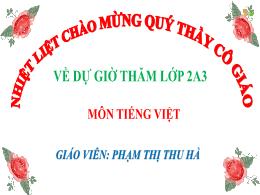 Bài giảng Tiếng Việt 2 - Tuần 27, Ôn tập (Tiế