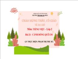 Bài giảng Tiếng Việt 2 - Tuần 34, Bài 30: Cán