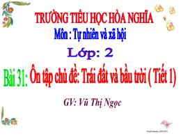 Bài giảng TNXH 2 - Bài 31: Ôn tập chủ đề: Trá