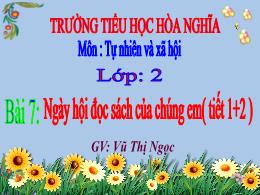 Bài giảng TNXH 2 - Bài 7: Ngày hội đọc sách c
