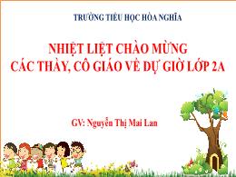 Bài giảng Toán 2 - Bài 4: Hơn kém nhau bao nh
