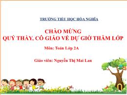 Bài giảng Toán 2 - Bài 70: Ôn tập phép cộng, 
