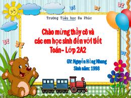 Bài giảng Toán 2 - Chủ đề 11. Bài 56: Giới th