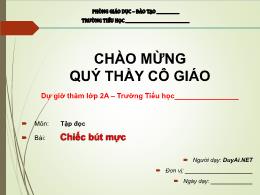 Bài giảng Tập đọc 2 - Bài: Chiếc bút mực - Nă