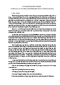 Sáng kiến kinh nghiệm Công tác tự đánh giá ki