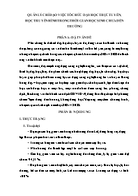 Sáng kiến kinh nghiệm Quản lý chỉ đạo việc tổ