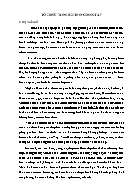 Sáng kiến kinh nghiệm Tổ chức trò chơi trong 