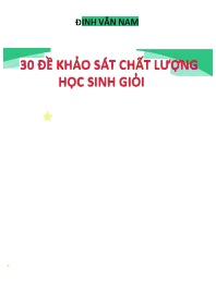 30 Đề khảo sát chất lượng HSG Toán 2 - Trường