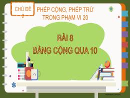 Bài giảng Toán 2 - Chủ đề 2: Phép cộng, phép