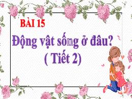 Bài giảng Tự nhiên xã hội 2 - Bài 15: Động vậ