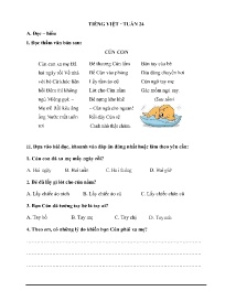Đề cương ôn tập Tiếng Việt 2 - Tuần 24-35