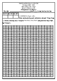 Đề kiểm tra cuối năm Tiếng Việt 2 (Viết) - Nă
