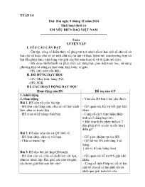 Giáo án các môn Lớp 2 - Tuần 14 - Năm học 202