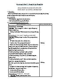 Giáo án Hoạt động ngoài giờ lên lớp 2 - Tuần 