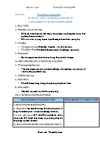 Giáo án Hoạt động trải nghiệm 2 - Tuần 18 - P