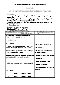 Giáo án Luyện Toán 2 - Tuần 3 - Trường Tiểu h