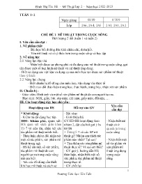 Giáo án Mĩ thuật 2 - Tuần 1+2, Chủ đề 1: Mĩ t